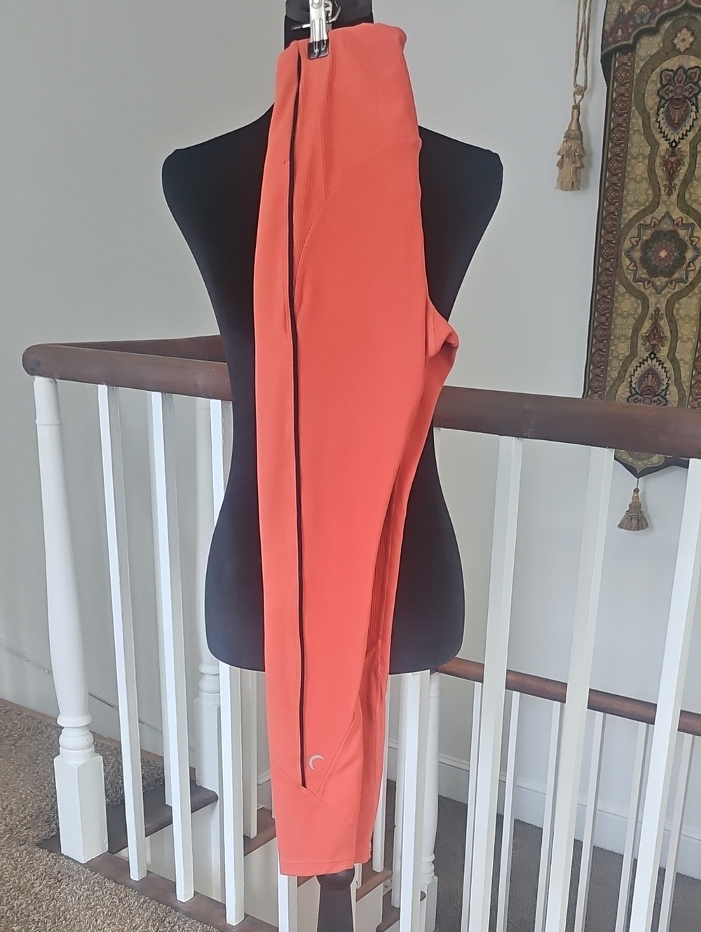 Zyia Orange And Black Reve Leggings
